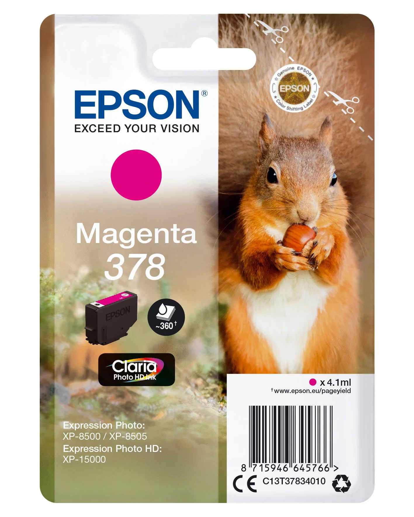Magenta 378 Claria Photo Hd Ink