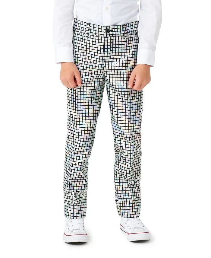 Metallic Disco Ball Party Costume for Newborn Baby Boys , 3-piece set Oppo  Suits , multicolor