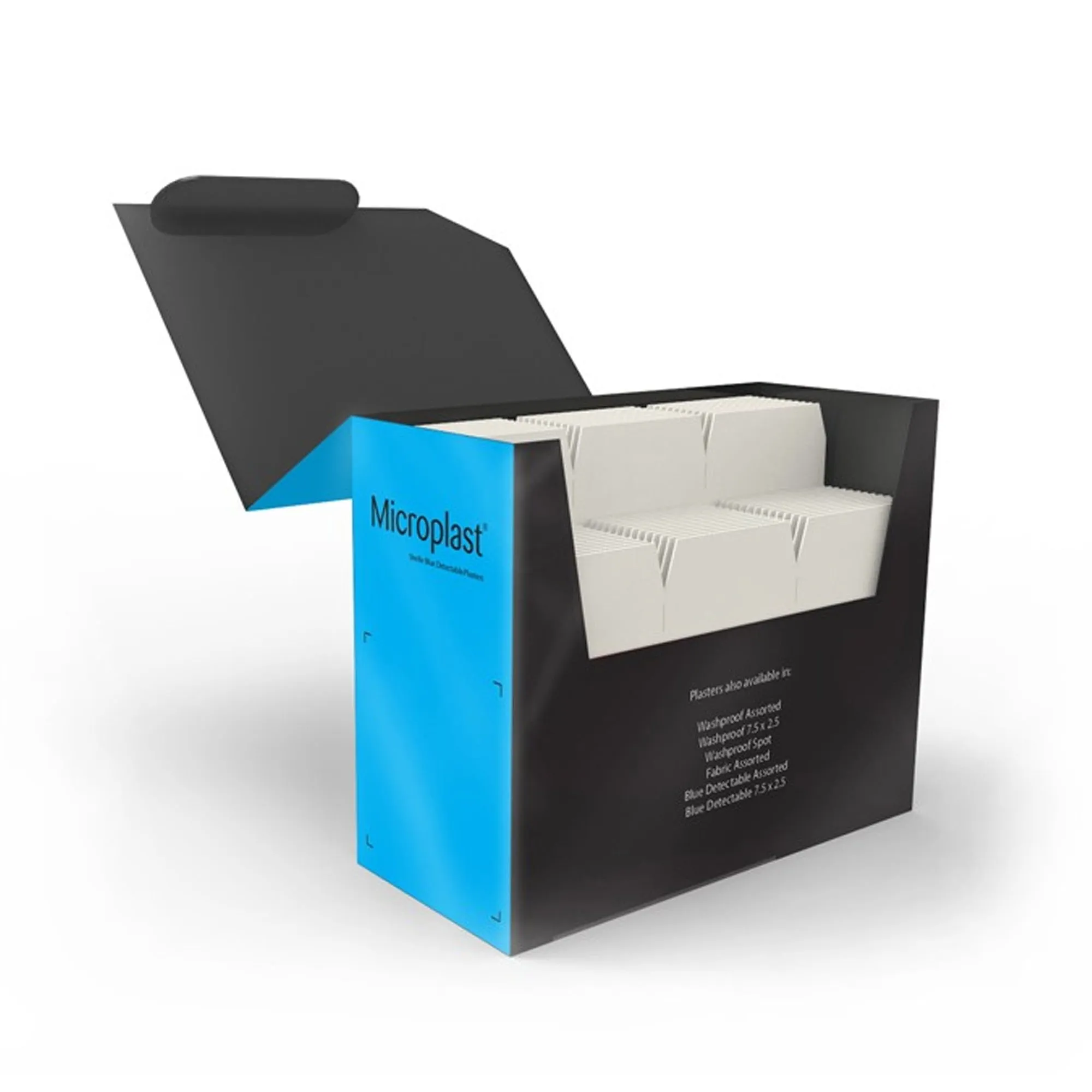 Microplast Blue Detectable Plasters Assorted x100