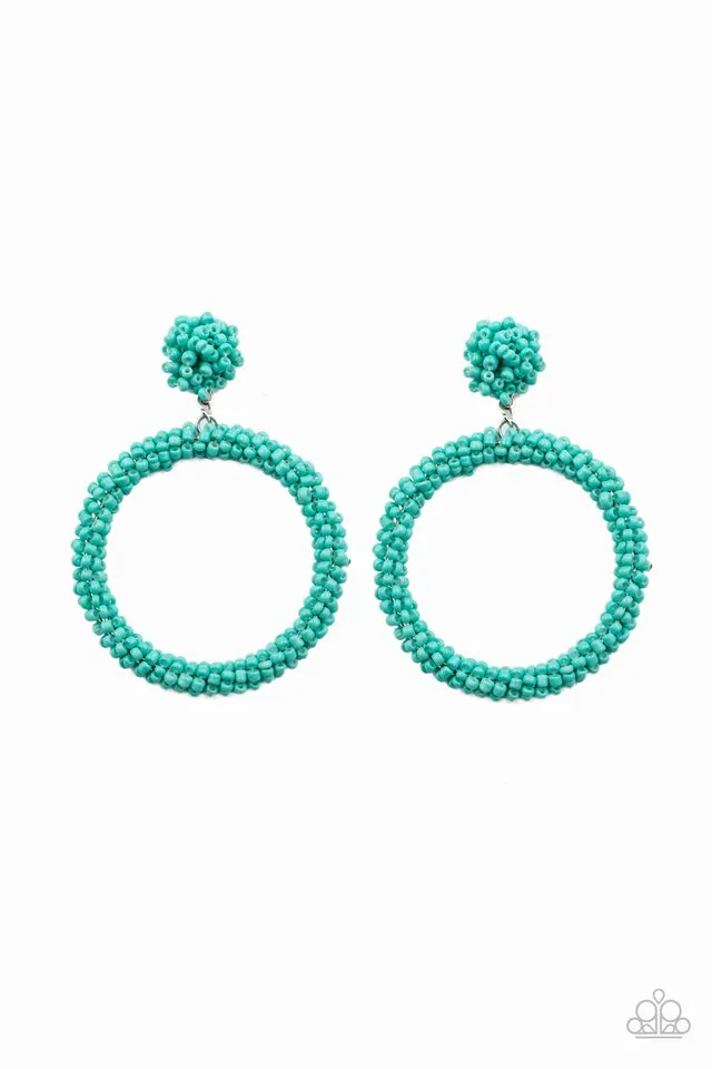 Paparazzi Earring ~ Be All You Can BEAD - Blue