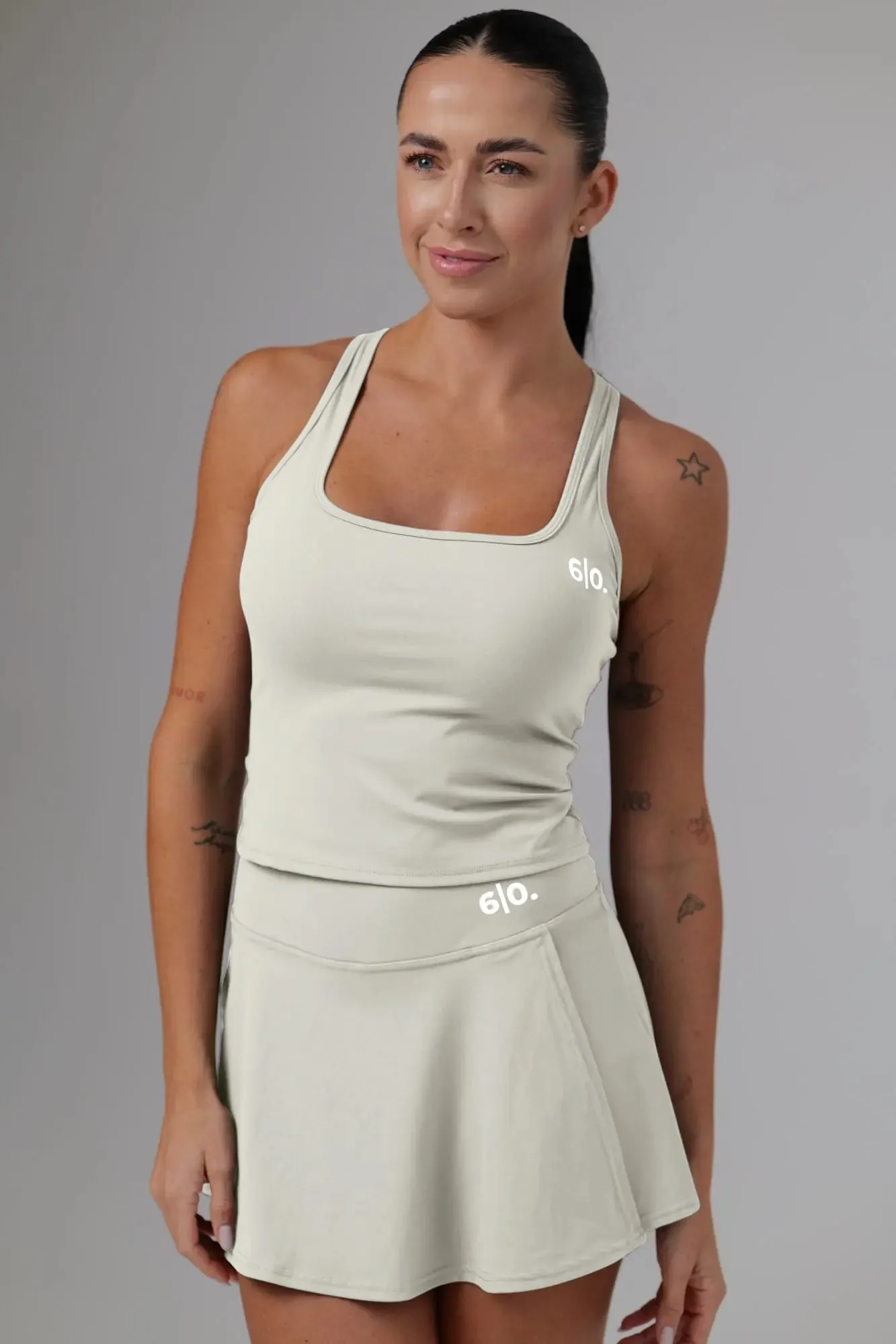 Pink soft material top and skirt set