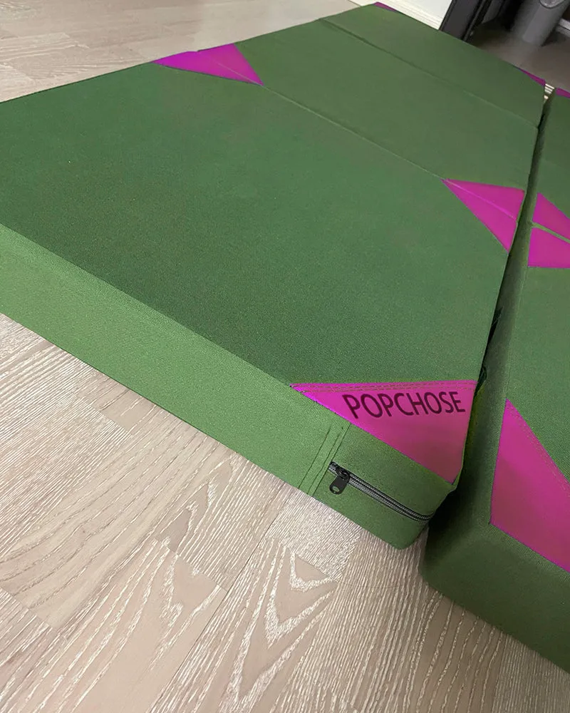 POPCHOSE wrestling mat, thickened exercise mat, suitable for tumbling, mixed martial arts, martial arts, gymnastics, stretching, core exercises