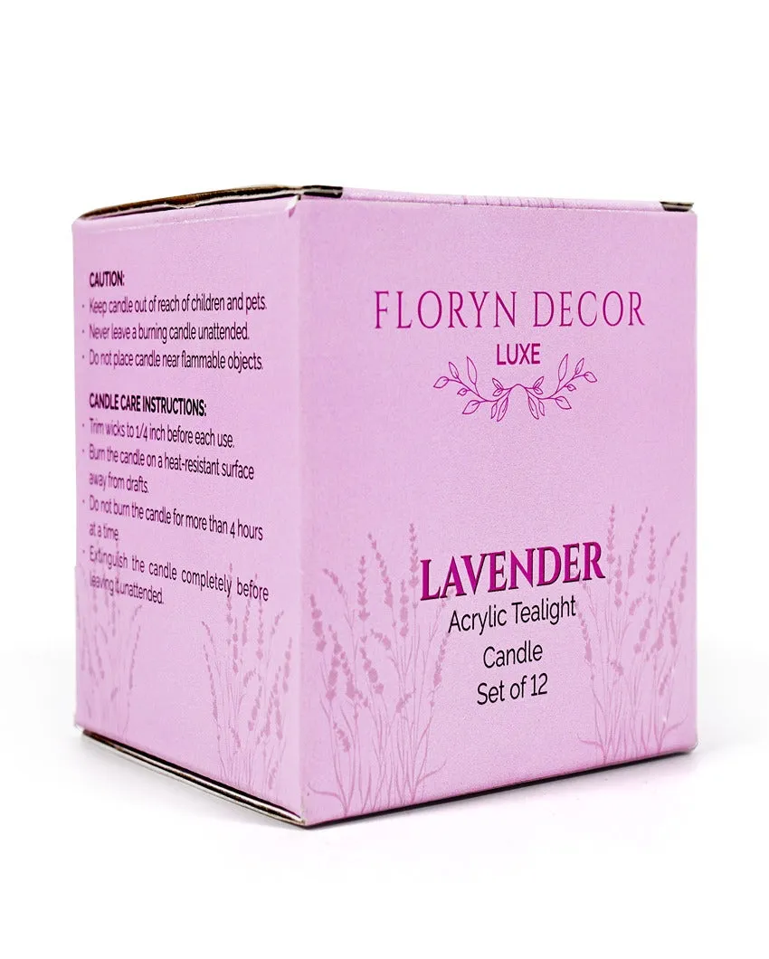 Relaxing and Calming Lavender Scented Soy Wax Tea Light Candles | 5.1 x 2.5 cm / 2 x 1 inches