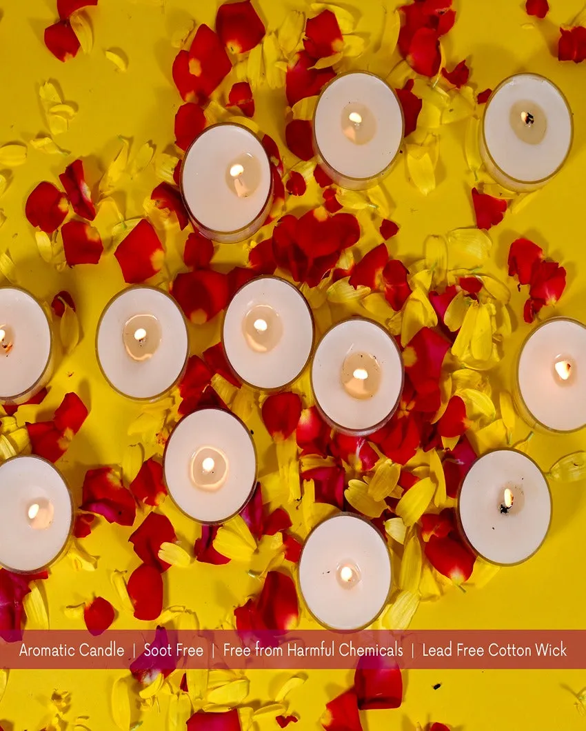 Relaxing and Calming Lavender Scented Soy Wax Tea Light Candles | 5.1 x 2.5 cm / 2 x 1 inches
