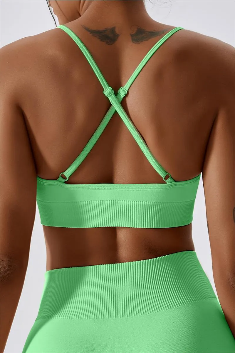 Seamless Crossover Sports Bra