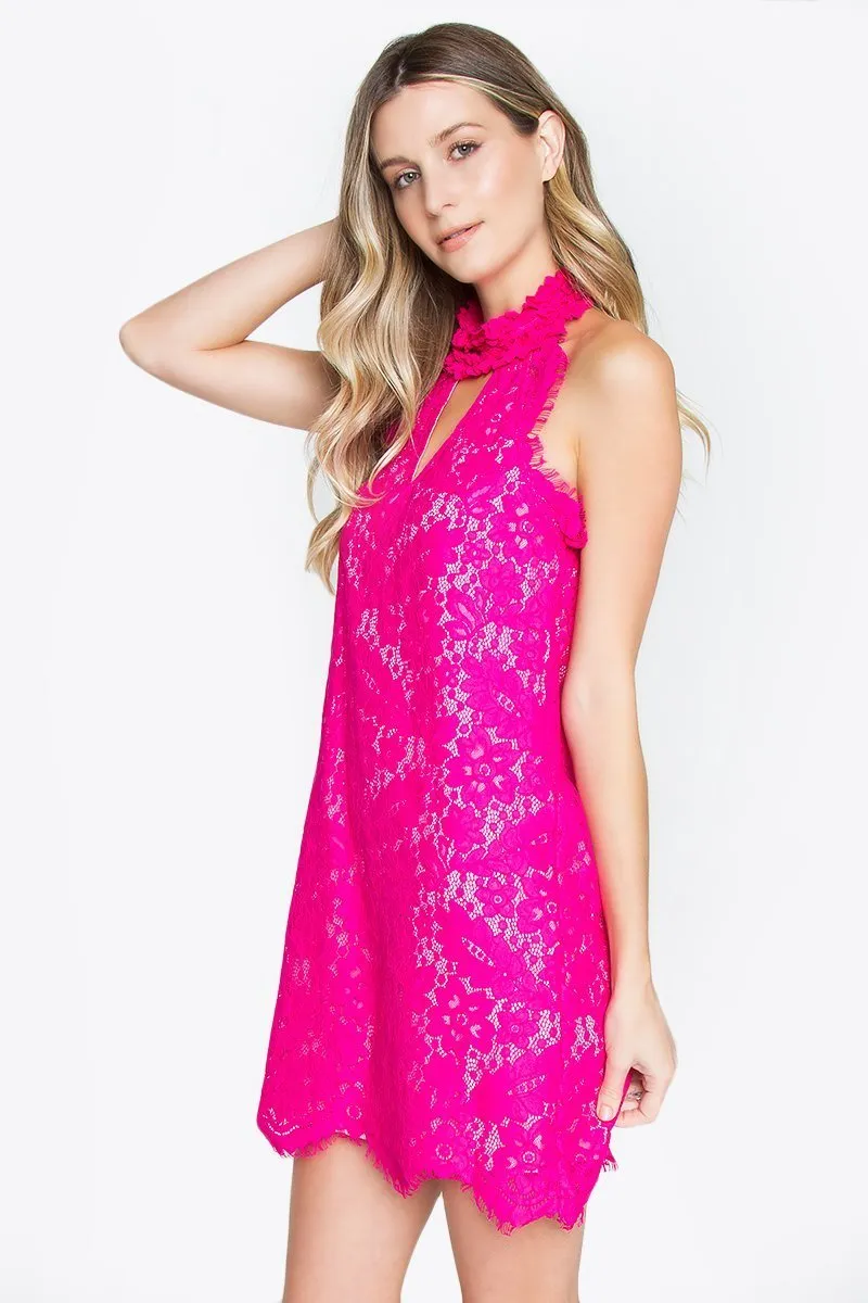 Seraphine Lace Halter Dress