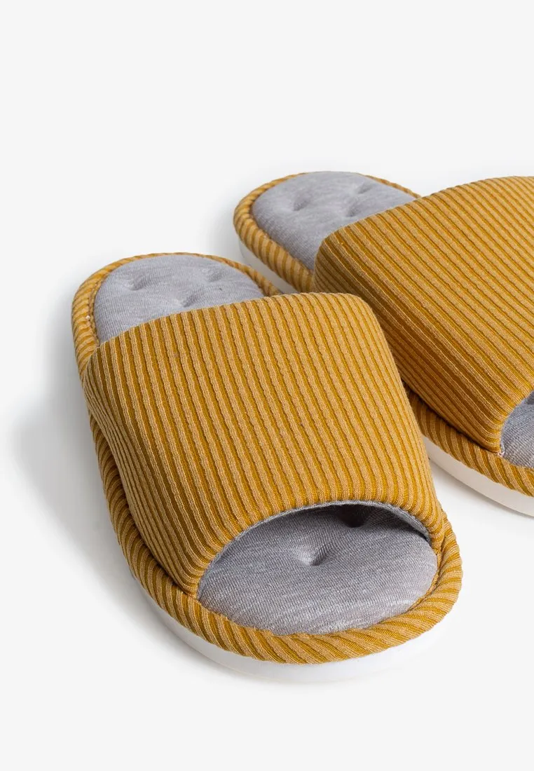 Solemate Extra Wide Unisex Room Slippers - Yellow