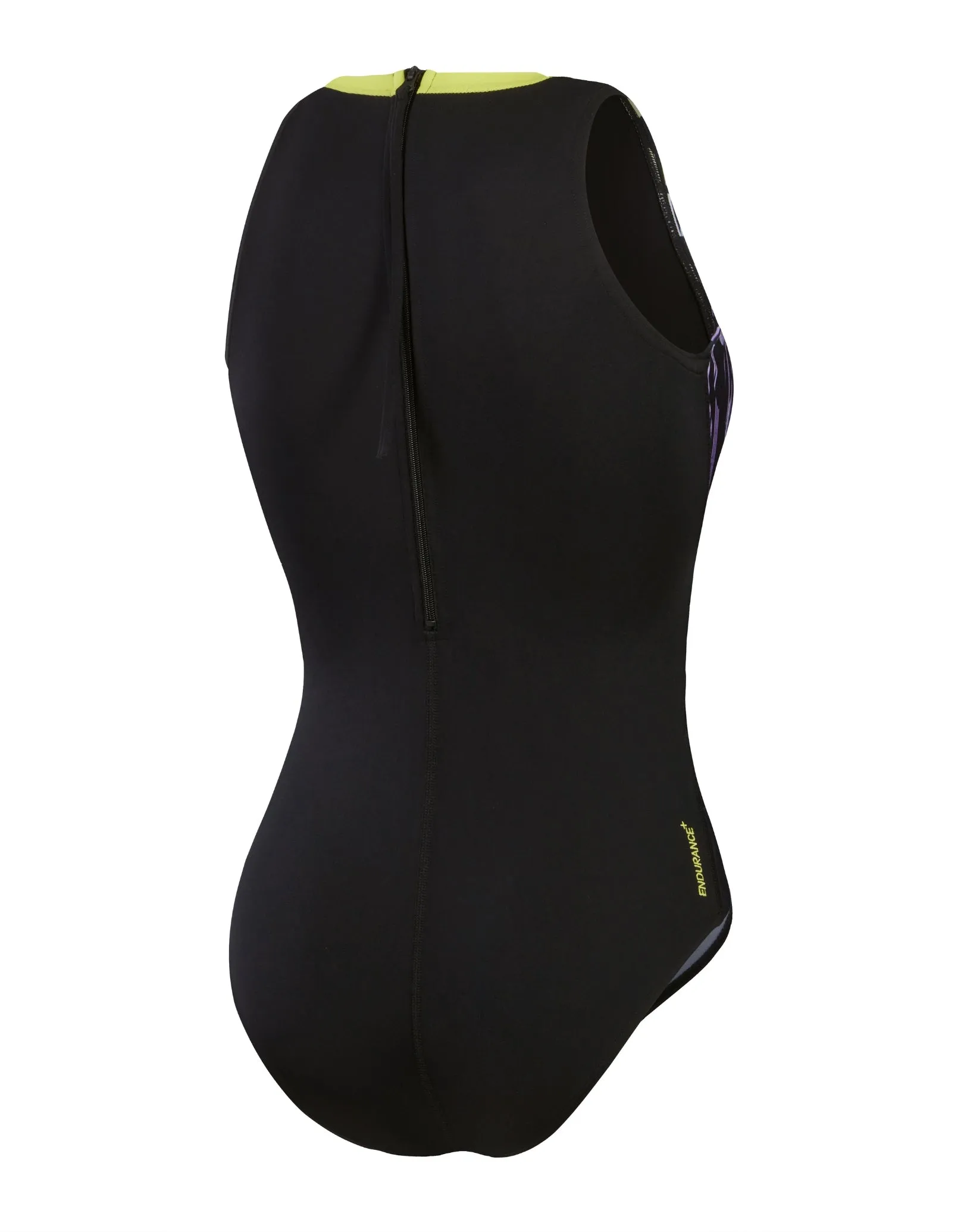 Speedo Placement Hydrasuit Swimsuit -Black/Purple
