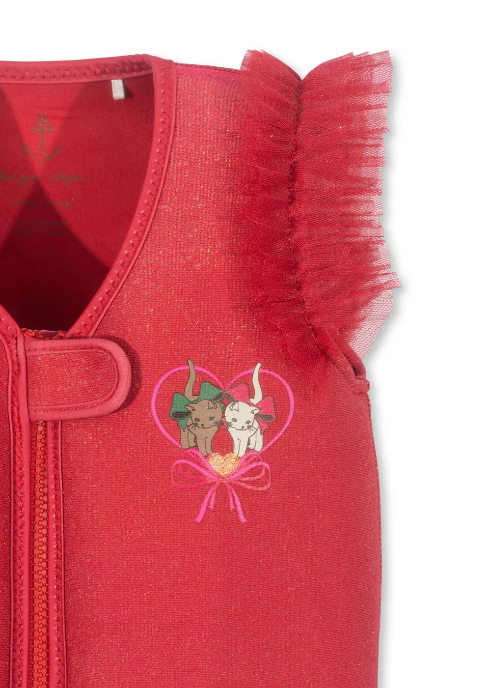 Thalia Swim Vest in Viva Magenta