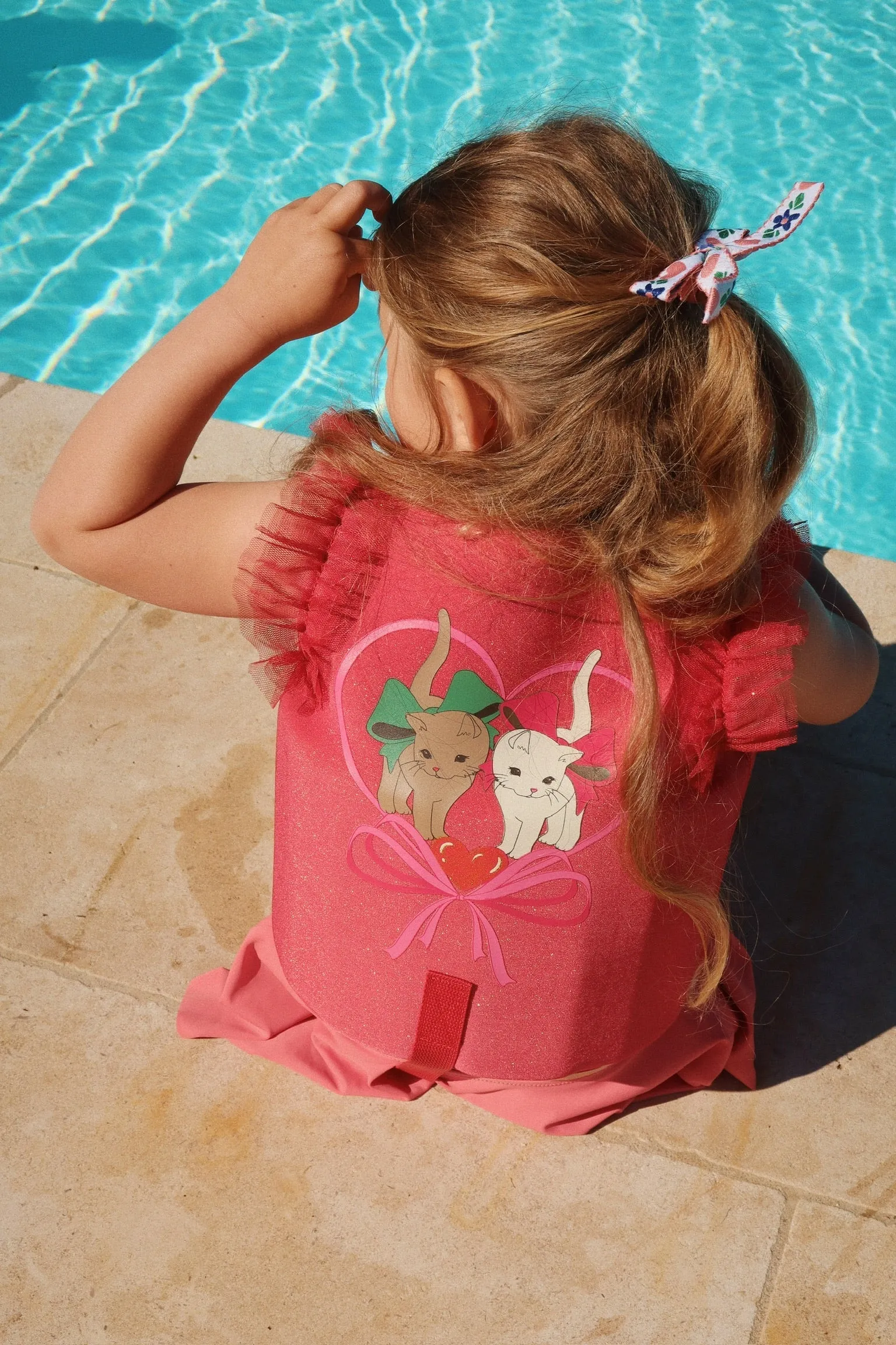 Thalia Swim Vest in Viva Magenta