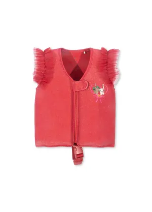 Thalia Swim Vest in Viva Magenta