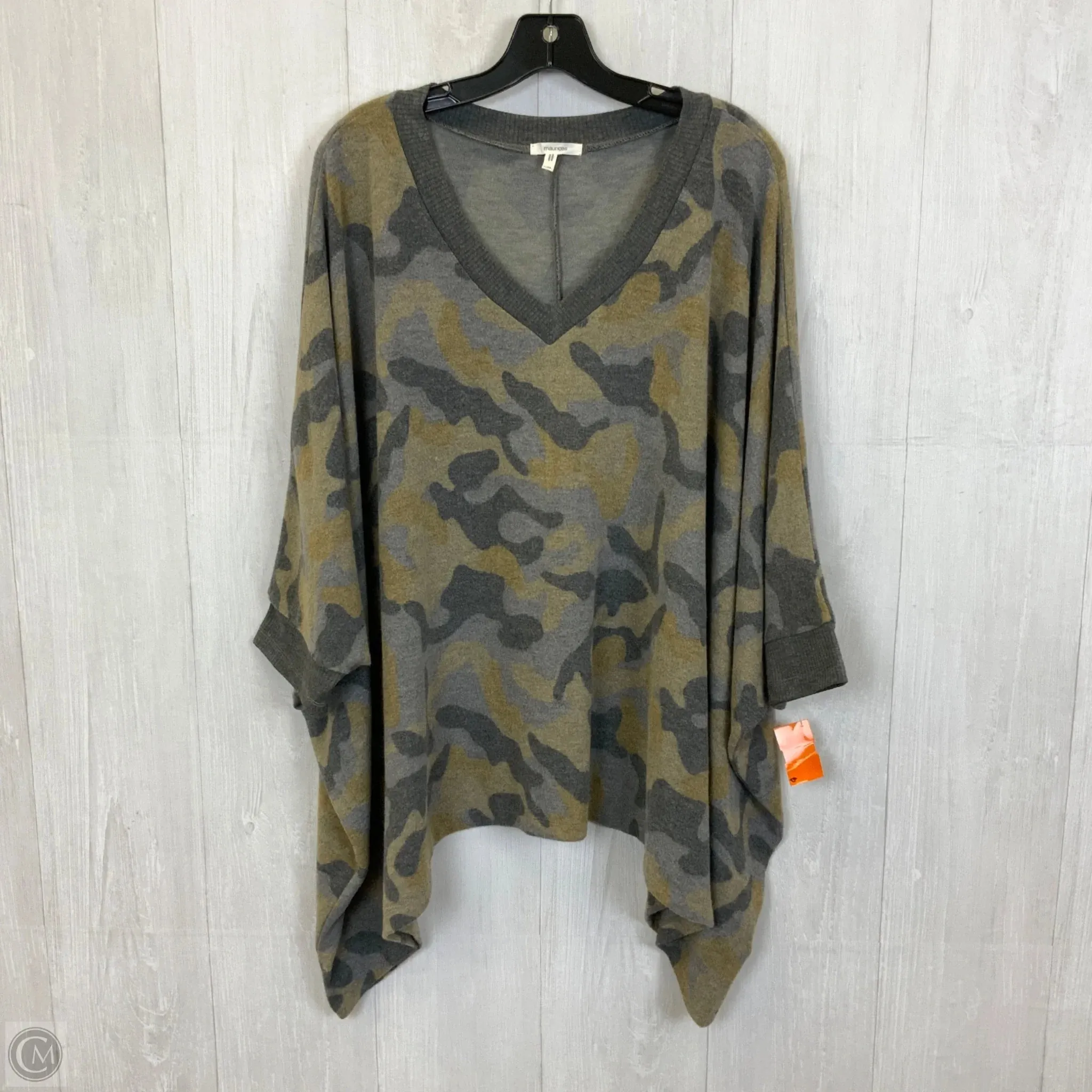 Top Short Sleeve By Maurices In Camouflage Print, Size: Xl