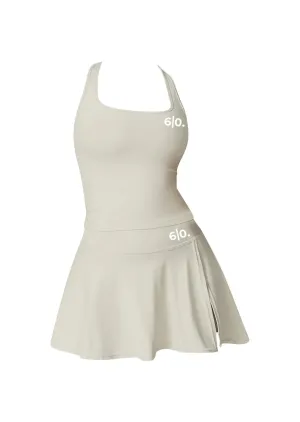 White soft material top and skirt set