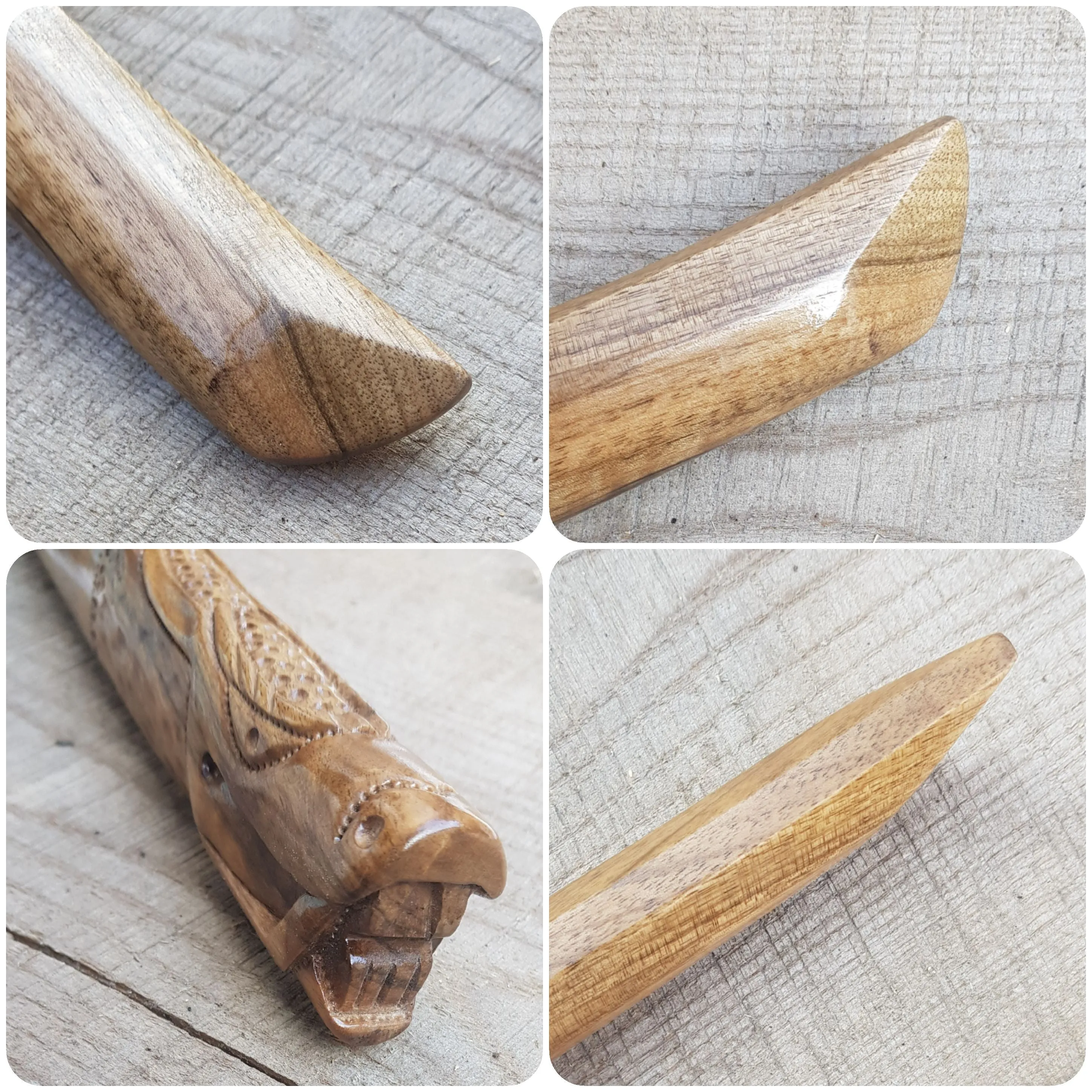 Wooden knife tanto Deluxe Dragon - Walnut