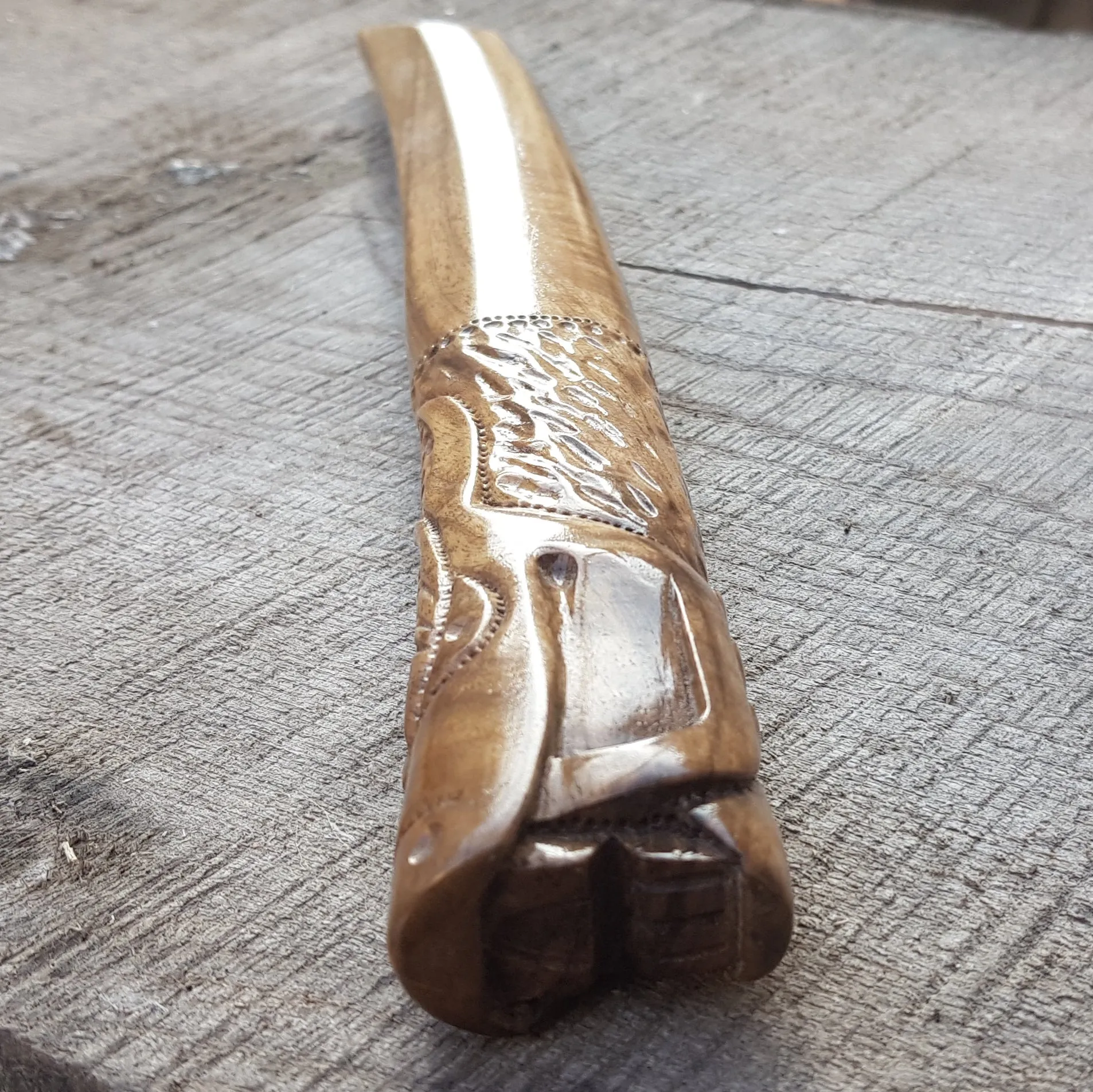 Wooden knife tanto Deluxe Dragon - Walnut